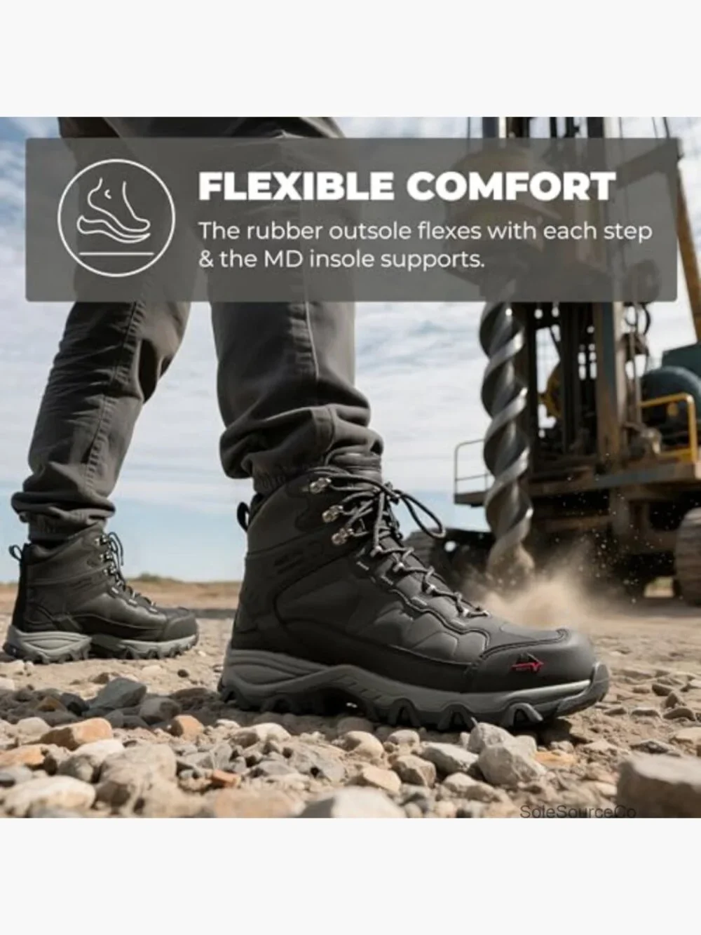 Waterproof Steel Toe Work Boots Slip Resistant Industrial Safety Boots